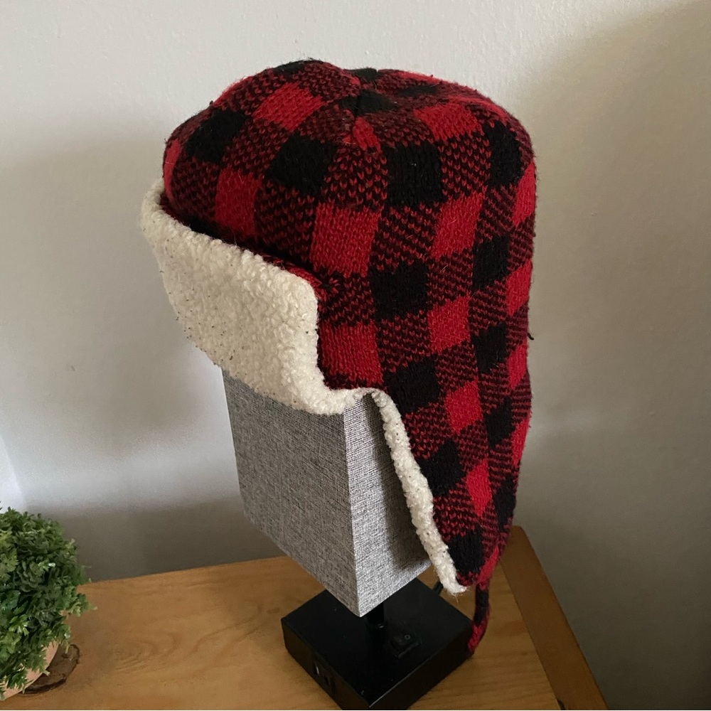 Roots kids Buffalo check toddler trapper hat beanie toque